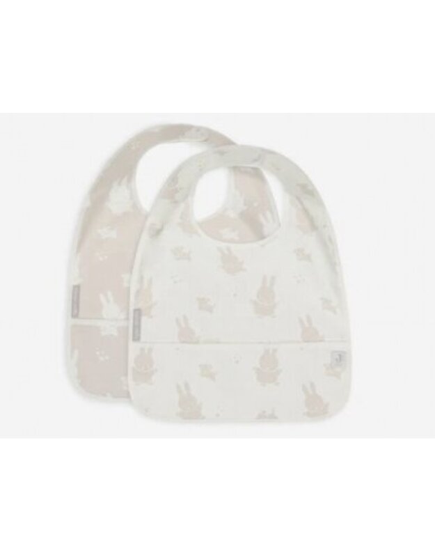 Jollein waterproof bib Bib with pocket Miffy Snuffy Nougat 2pcs.