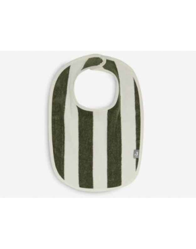 Jollein bib Bib stripe Terry Leaf Green GOTTS 2pcs 1