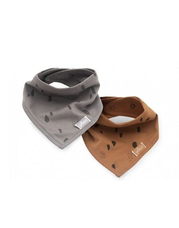 Jollein bib Bandana Spot Storm grey/caramel