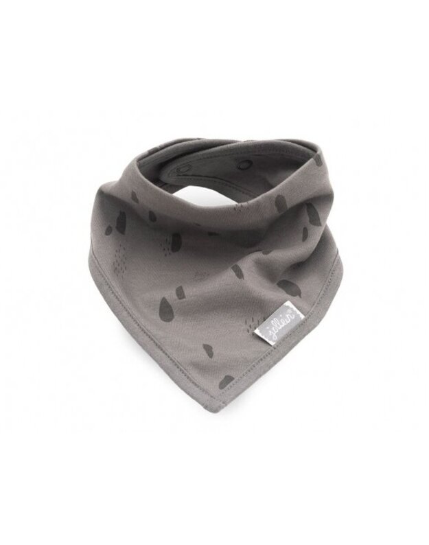 Jollein bib Bandana Spot Storm grey/caramel 1