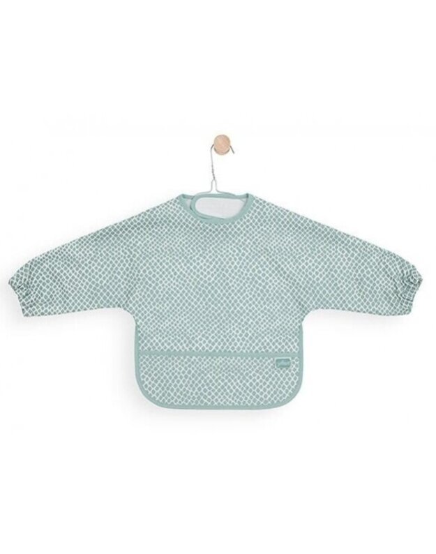 Jollein bib with sleeves, waterproof Snake Soft Green