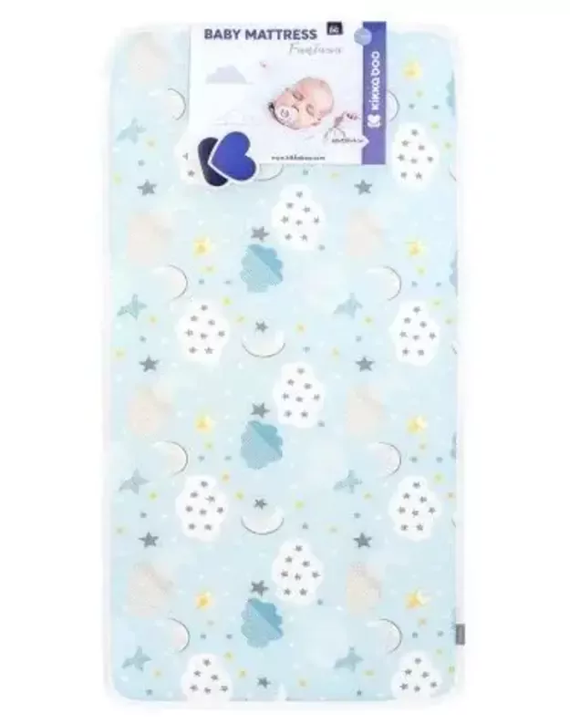 KikkaBoo Fantasia Baby Mattress Clouds Blue 60x120x7 cm
