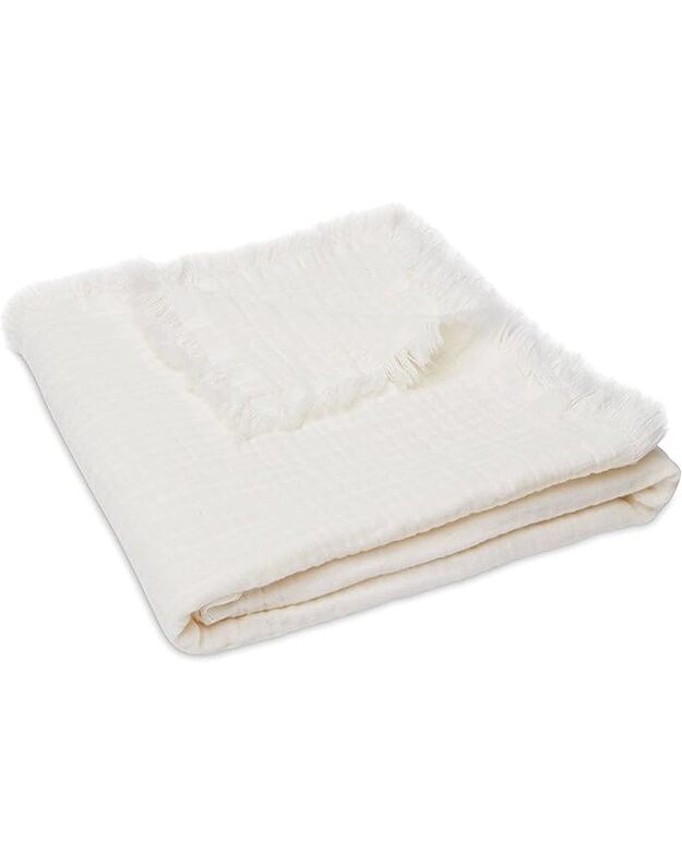 Jollein muslino pledas su kutais Ivory 120x120 cm 
