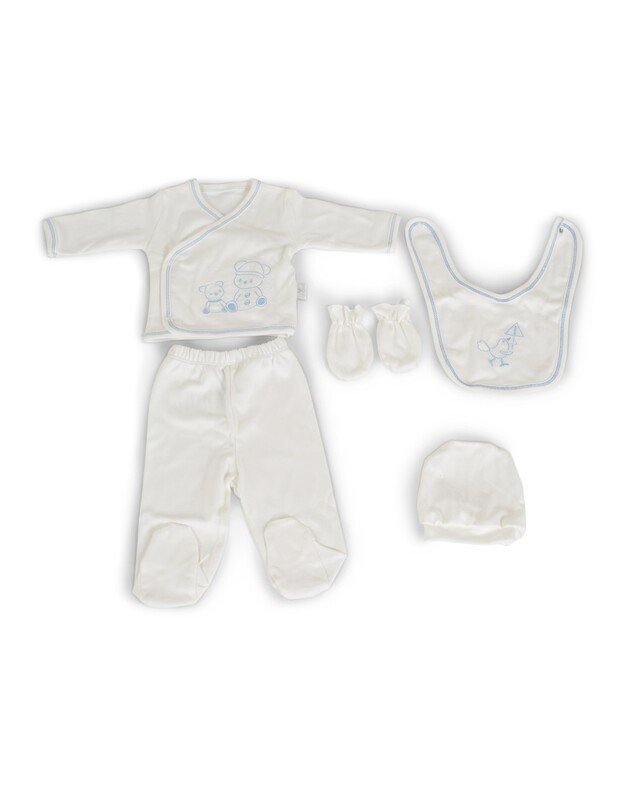 Cangaroo naujagimio drabužių rinkinys 5 dalių Welcome Little Angel Blue 56cm 1