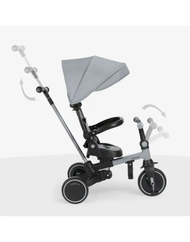 Triratukas 8 in 1 KikkaBoo Aluma Grey – daugiafunkcis triratukas vaikams 2