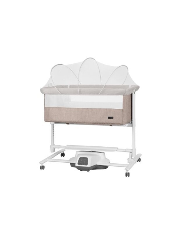 Carrello Bloom supamas lopšiukas Silk Beige Wooden – medinis lopšys kūdikiui 3