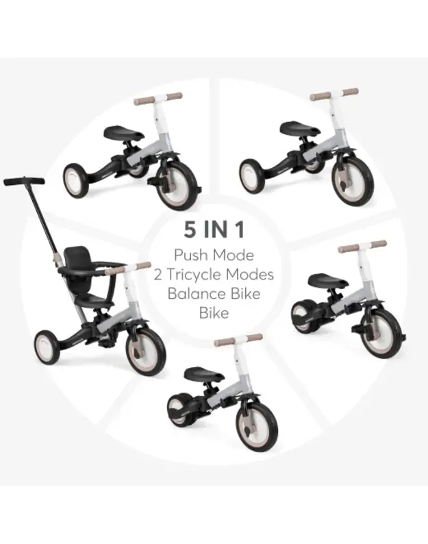 KikkaBoo Flip 5in1 triratukas Grey – daugiafunkcis augantis su vaiku 2