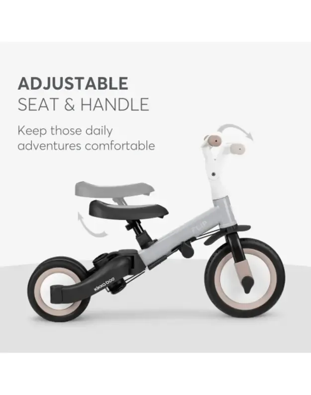 KikkaBoo Flip 5in1 triratukas Grey – daugiafunkcis augantis su vaiku 3