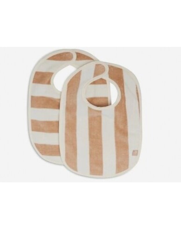 Jollein bib Bib stripe Terry Biscuit GOTTS 2pcs