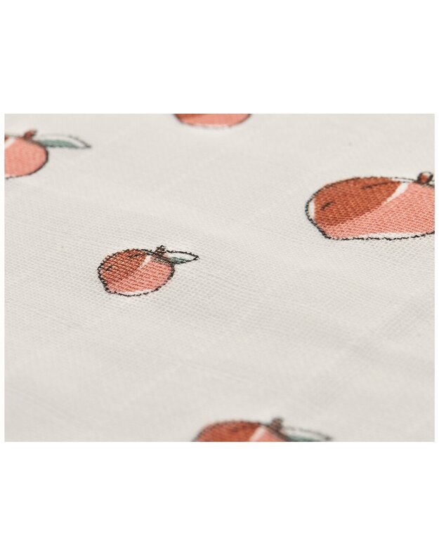 Jollein muslino audinio vystyklų rinkinys 115x115cm Peach 2vnt.
