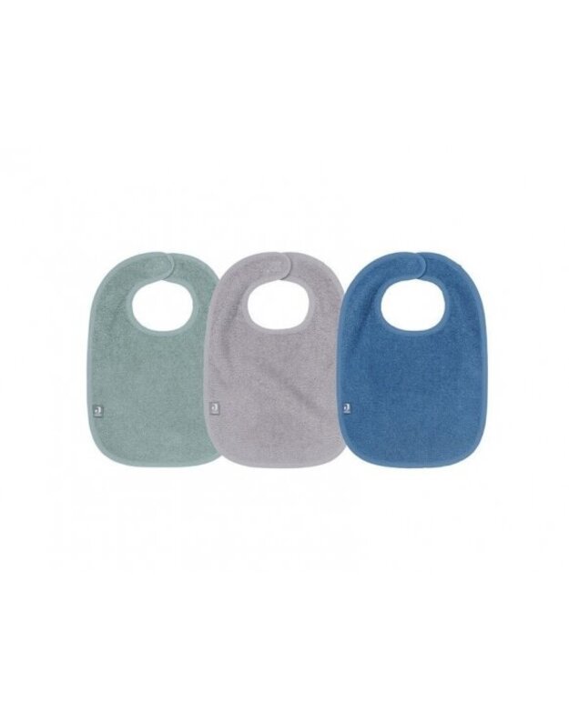 Jollein bib set Terry ash green/storm grey/jeans blue (3 pcs.)
