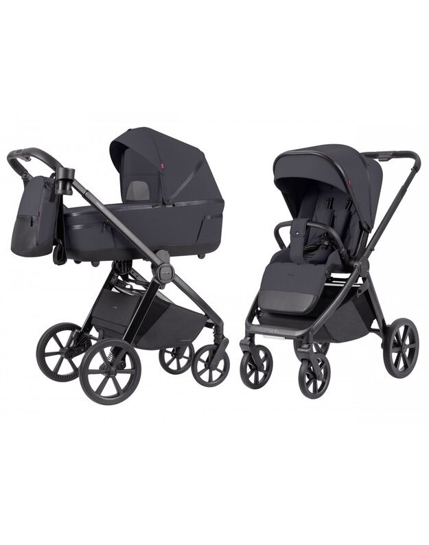 Universalus vežimėlio komplektas Carrello Omega Plus 2in1 Meteor Grey