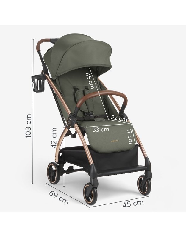 Sportinis vežimėlis Kikka Boo Joy Army Green