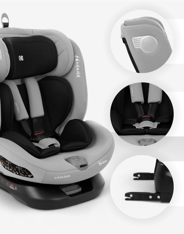 Automobilinė kėdutė  Kikka Boo i-Moove Black – i-Size (40-150 cm)