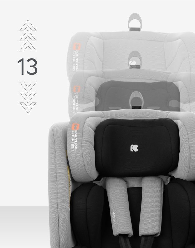 Automobilinė kėdutė  Kikka Boo i-Moove Black – i-Size (40-150 cm)