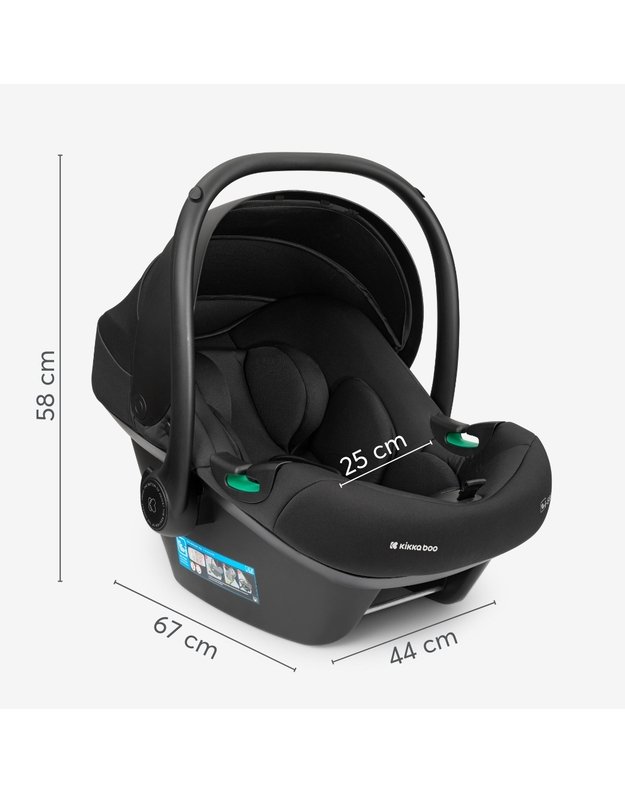 Automobilinė kėdutė i-Prime Black (i-Size 40-87 cm)