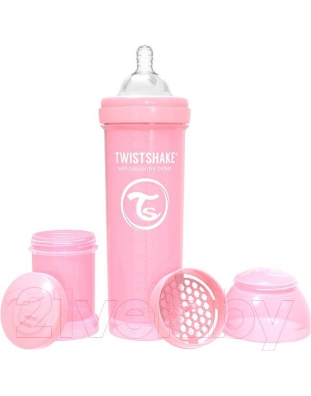 Twistshake Anti-Colic Baby Bottle 330ml Pastel Pink 78261
