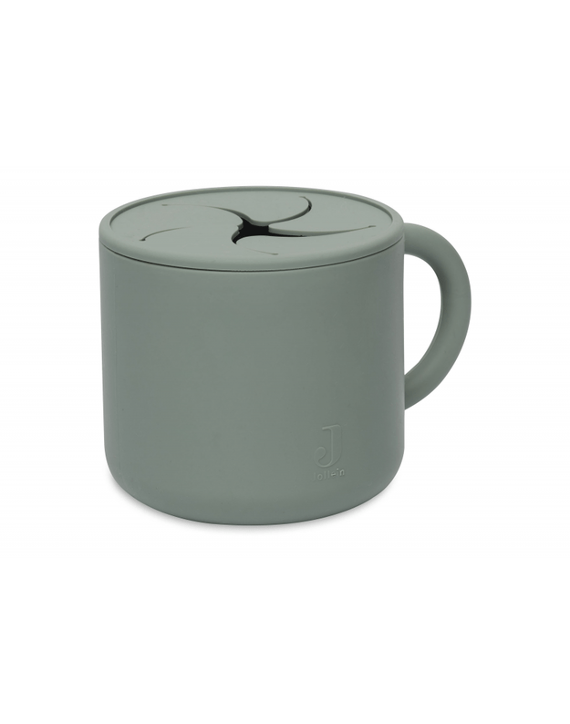 Jollein silikoninis užkandžių indelis „Snack Cup“ Ash Green