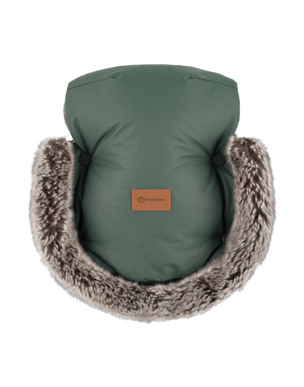 Petite&Mars Furry pirštinės mamai Veritable Khaki