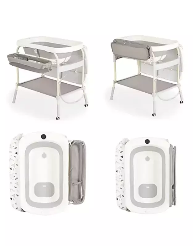 Cangaroo 2in1 vonelė su vystymo stalu Garda Grey 