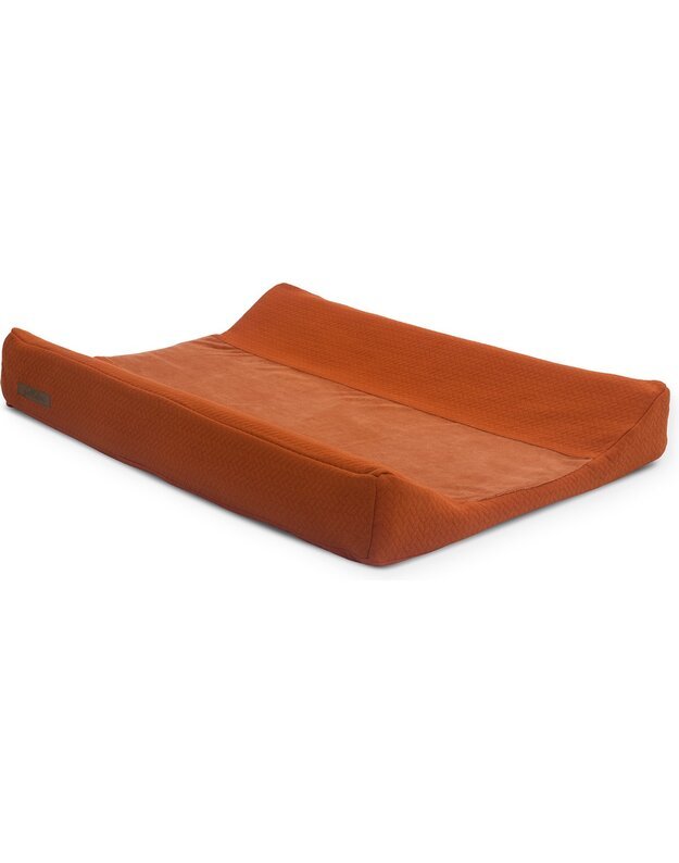 Jollein vystymo čiužinio užvalkalas Brick Velvet Rust 50x70 cm – minkštas ir stilingas