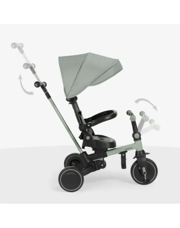 Triratukas 8in1 KikkaBoo Aluma Army Green – daugiafunkcis vaikiškas triratis 4