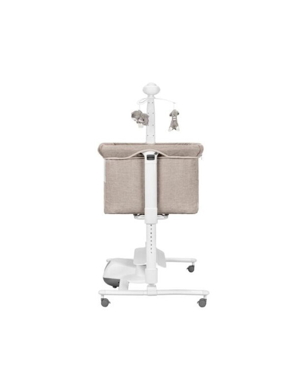 Carrello Bloom supamas lopšiukas Cream Beige Wooden – medinis lopšys kūdikiui 1