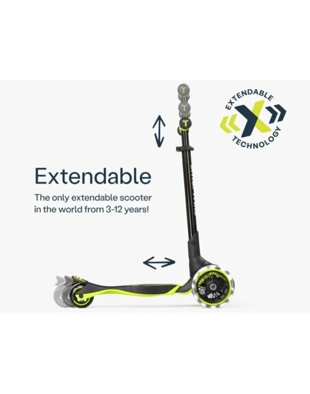 SmarTrike Xtend Ride On Scooter Plus Lime – paspirtukas nuo 1 iki 12 metų 5
