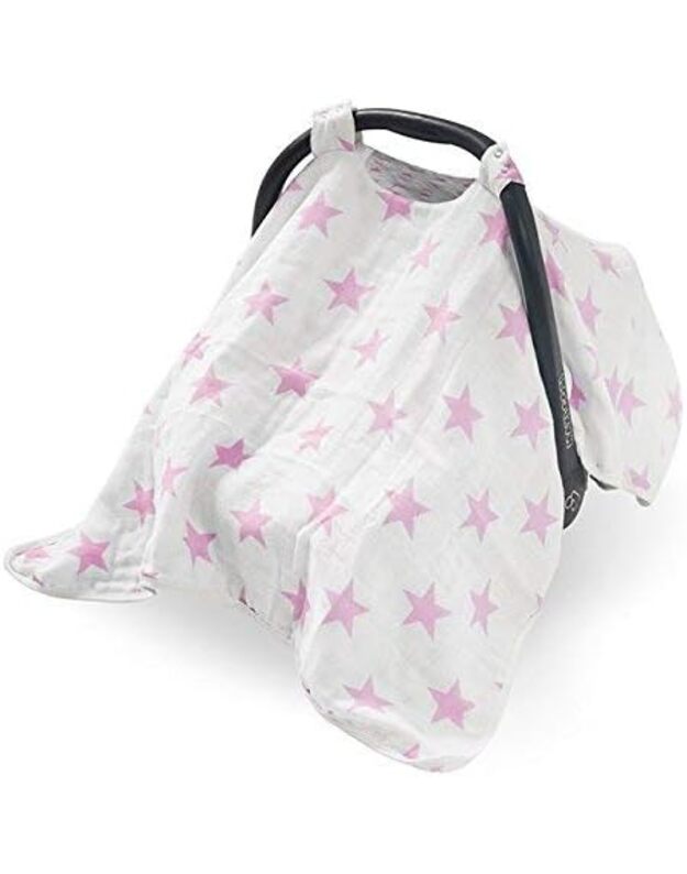 Jollein Jollein Little Star rožinis vežimėlio stogelis
