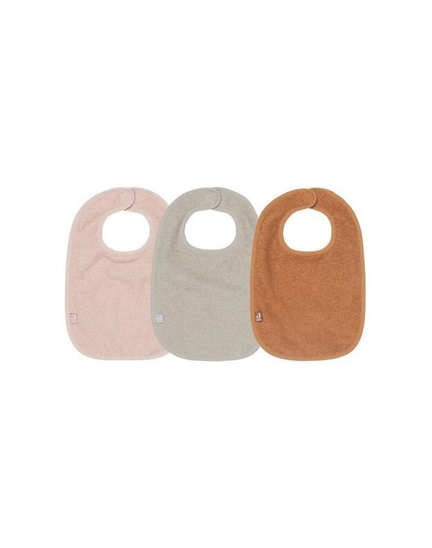 Jollein bib set Terry pale pink/ nougat/ caramel (3 pcs.)
