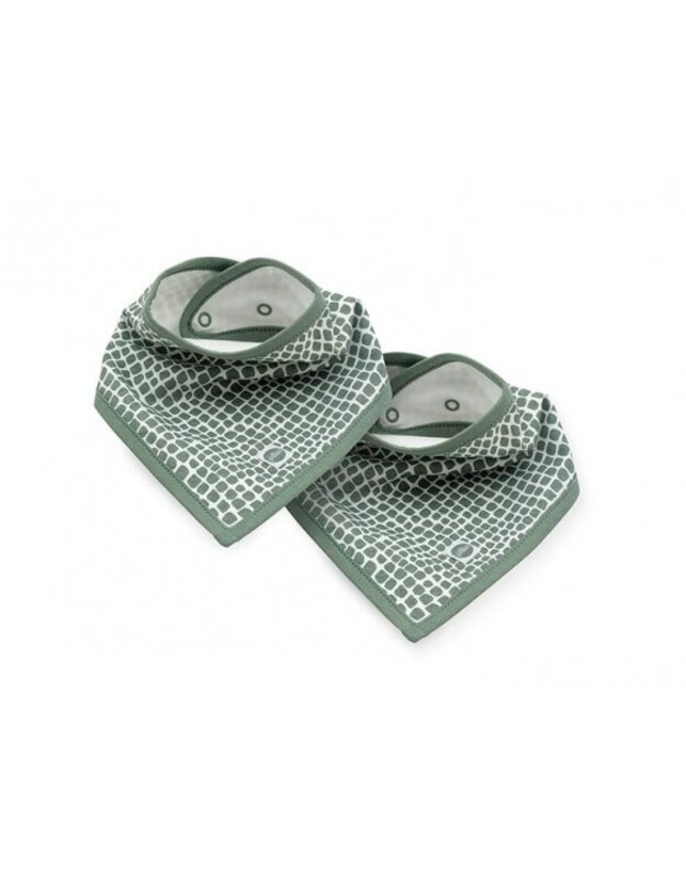 Jollein bib Bandana Snake Ash Green 2 pcs.