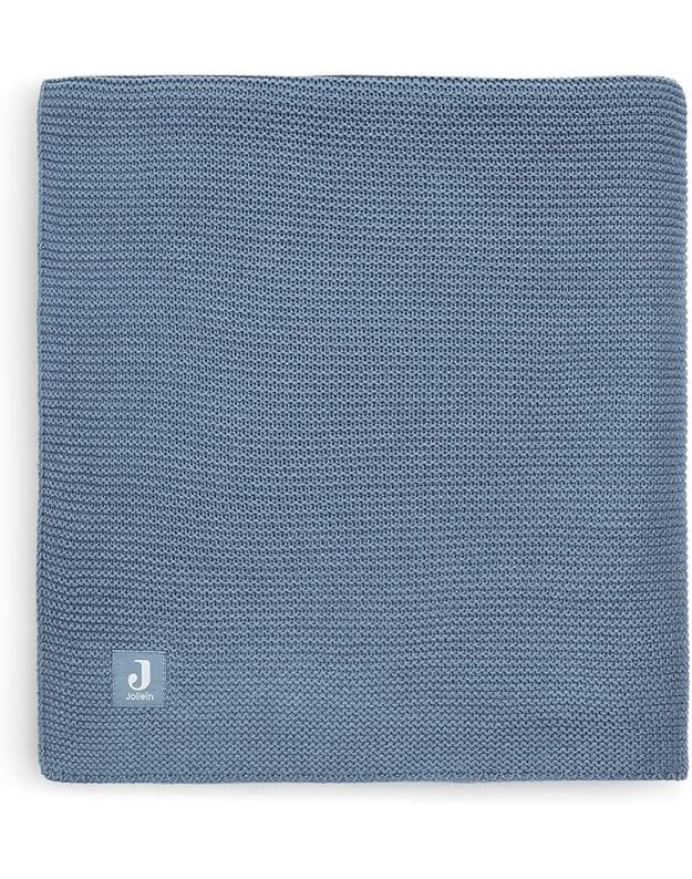 Jollein antklodė Basic Knit Jeans Blue 100x150 cm 
