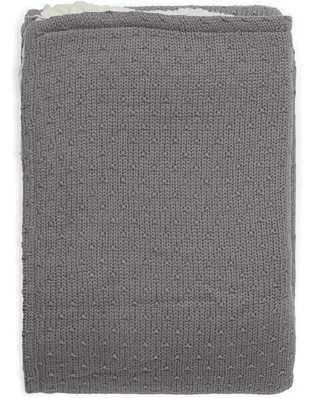Jollein pledas Bliss Knit Teddy Storm Grey 75x100 cm 