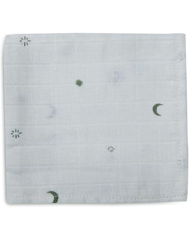Jollein muslino atpildymo servetėlės 3 vnt. Green/White 31x31 cm 2