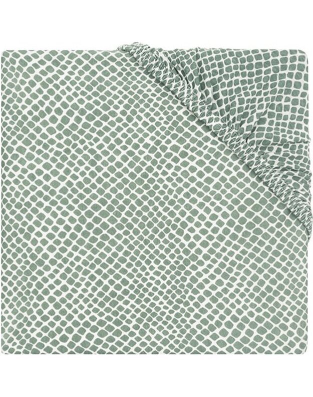 Jollein lopšio paklodė Jersey Snake Ash Green 40x80/90 cm 