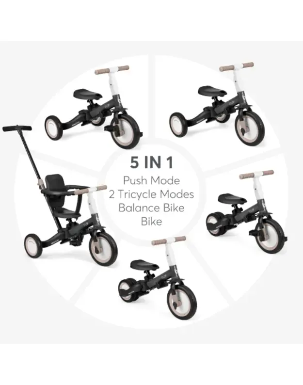 KikkaBoo Flip 5in1 triratukas Black – daugiafunkcis augantis su vaiku 2