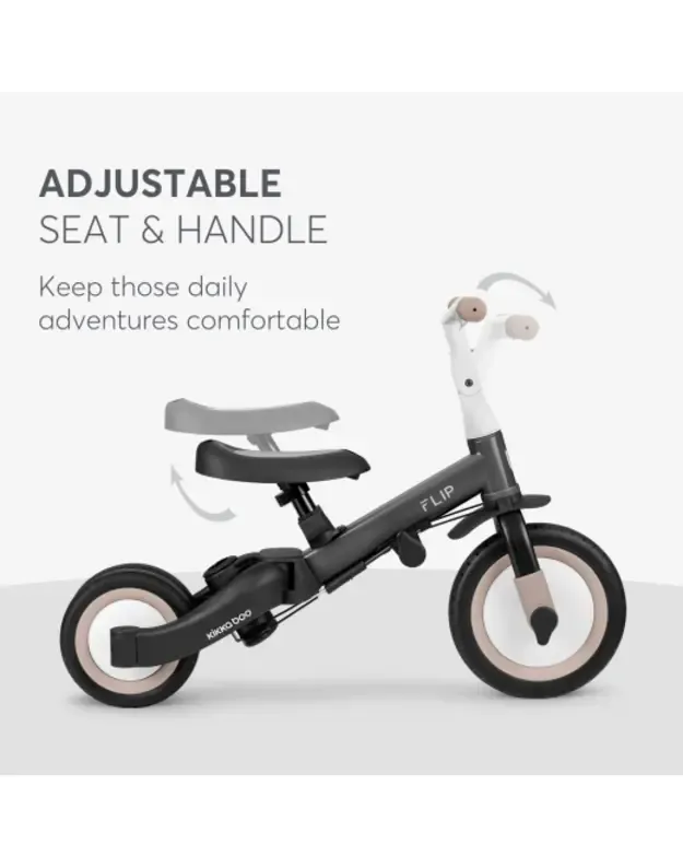KikkaBoo Flip 5in1 triratukas Black – daugiafunkcis augantis su vaiku 3