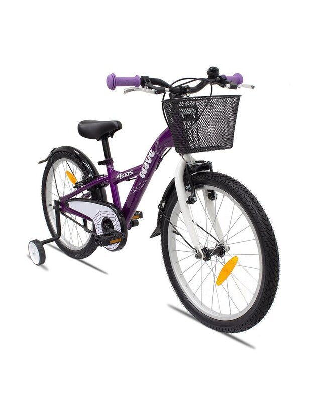 4KIDS Vaikiškas dviratis Wave 20" , violetinis 1