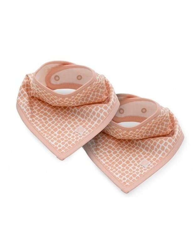 Jollein bib Bandana Snake Pale Pink 2 pcs.
