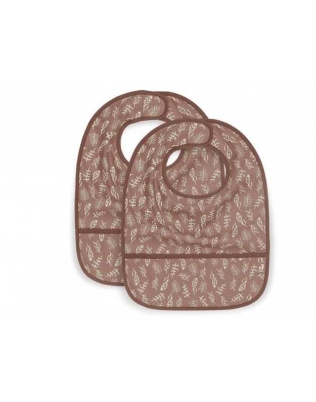 Jollein waterproof bib Bib with pocket Meadow Chestnut 2pcs.