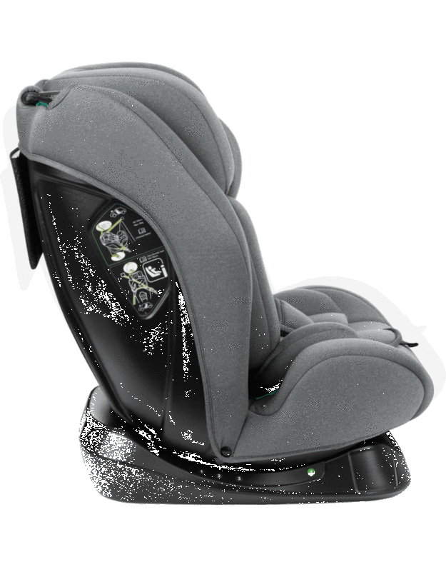 Automobilinė kėdutė Kikka Boo i-Explore Dark Grey – i-Size (40-150 cm)