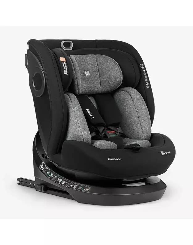 Automobilinė kėdutė   Kikka Boo i-Hike Dark Grey – i-Size (40-150 cm)