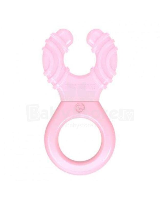 Twistshake vėsinantis kramtukas kūdikiui – Pastel Pink, 2+ mėn (78229)