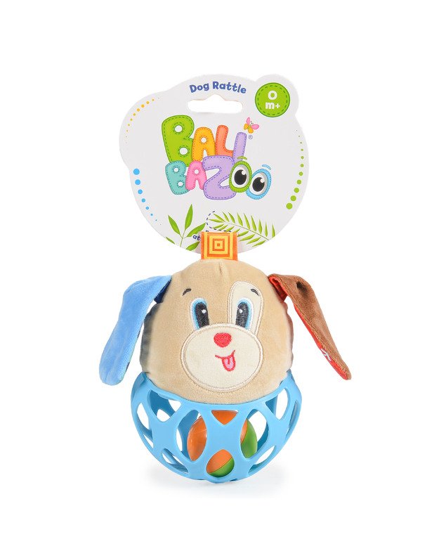 Bali Bazoo Plush Baby Rattle Dog 