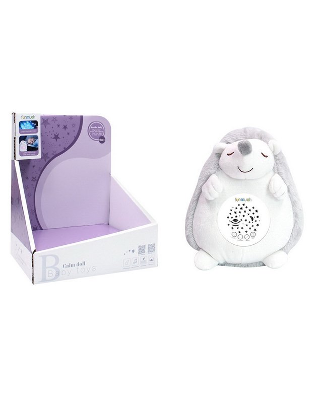 Muzikinis naktinis projektorius QUNXING TOYS „Ežiukas“ 18 cm  1