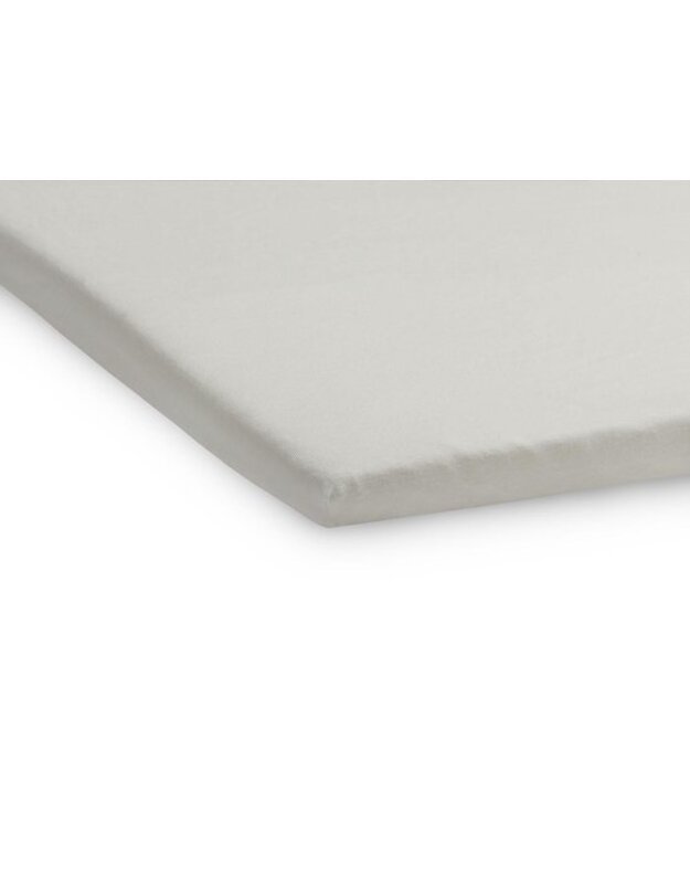 Jollein lopšio paklodė Jersey Ivory 40/50x80/90 cm – medvilninė paklodė kūdikiui