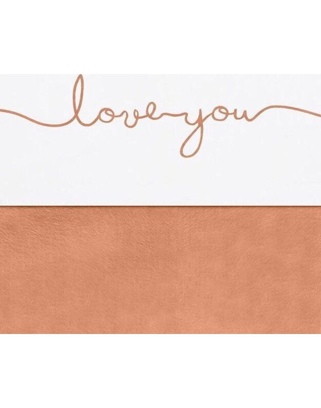 Jollein kūdikio paklodė lopšiui Love You Caramel 75x100 cm 