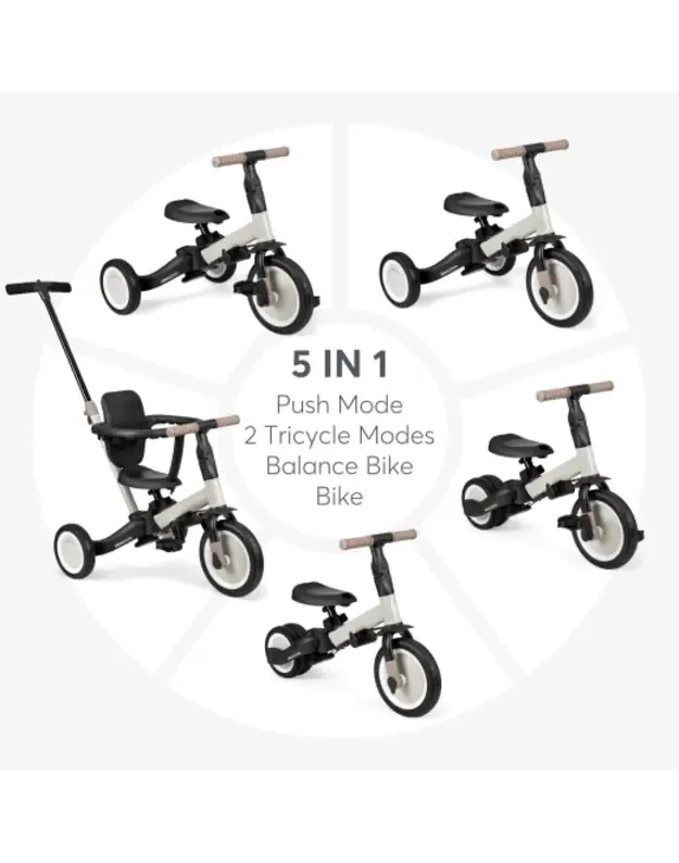 KikkaBoo Flip 5in1 triratukas Beige – daugiafunkcis augantis su vaiku 2