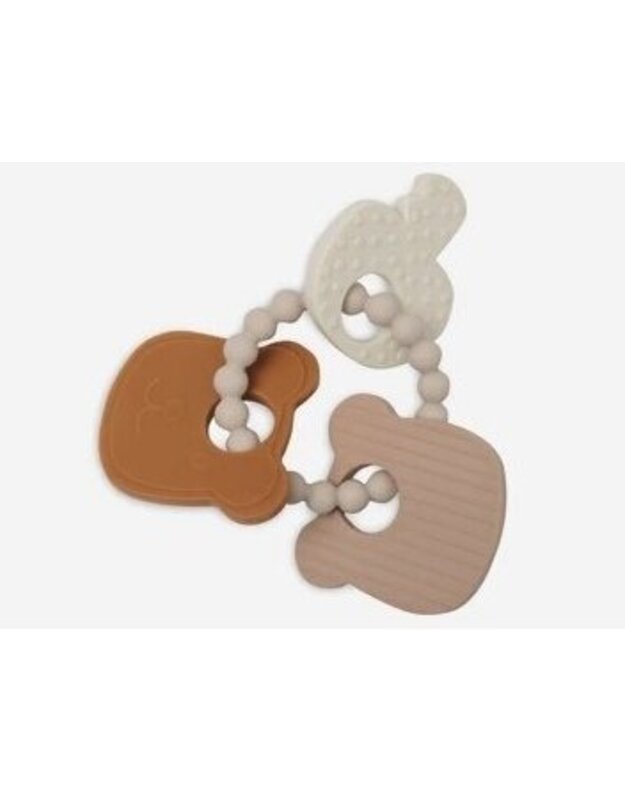 Jollein silicone teether Ring Teddy Bear