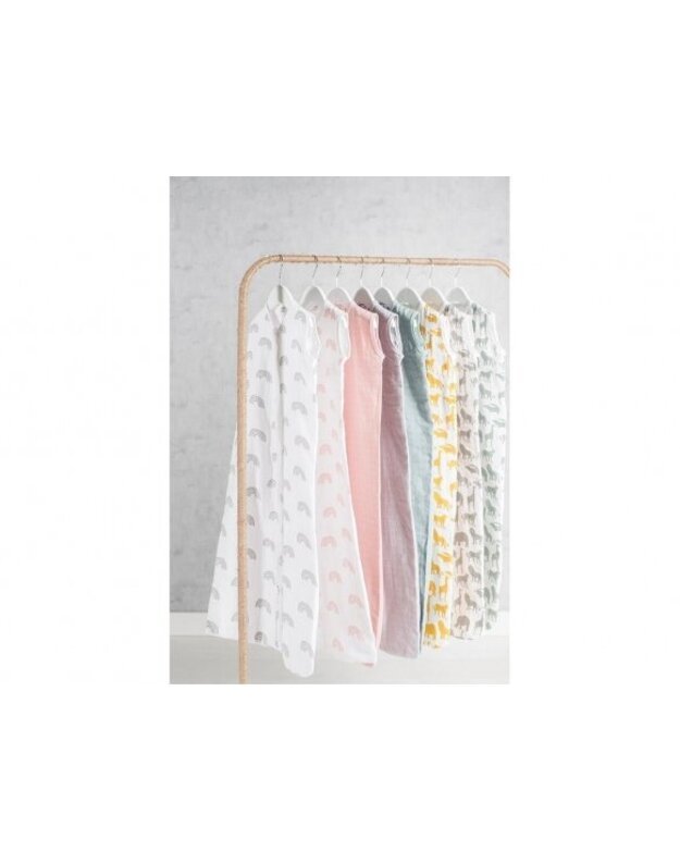 Jollein Muslino medvilnės miegmaišis Safari Green 70cm 1 Jollein Muslino medvilnės miegmaišis Safari Green 70cm 1